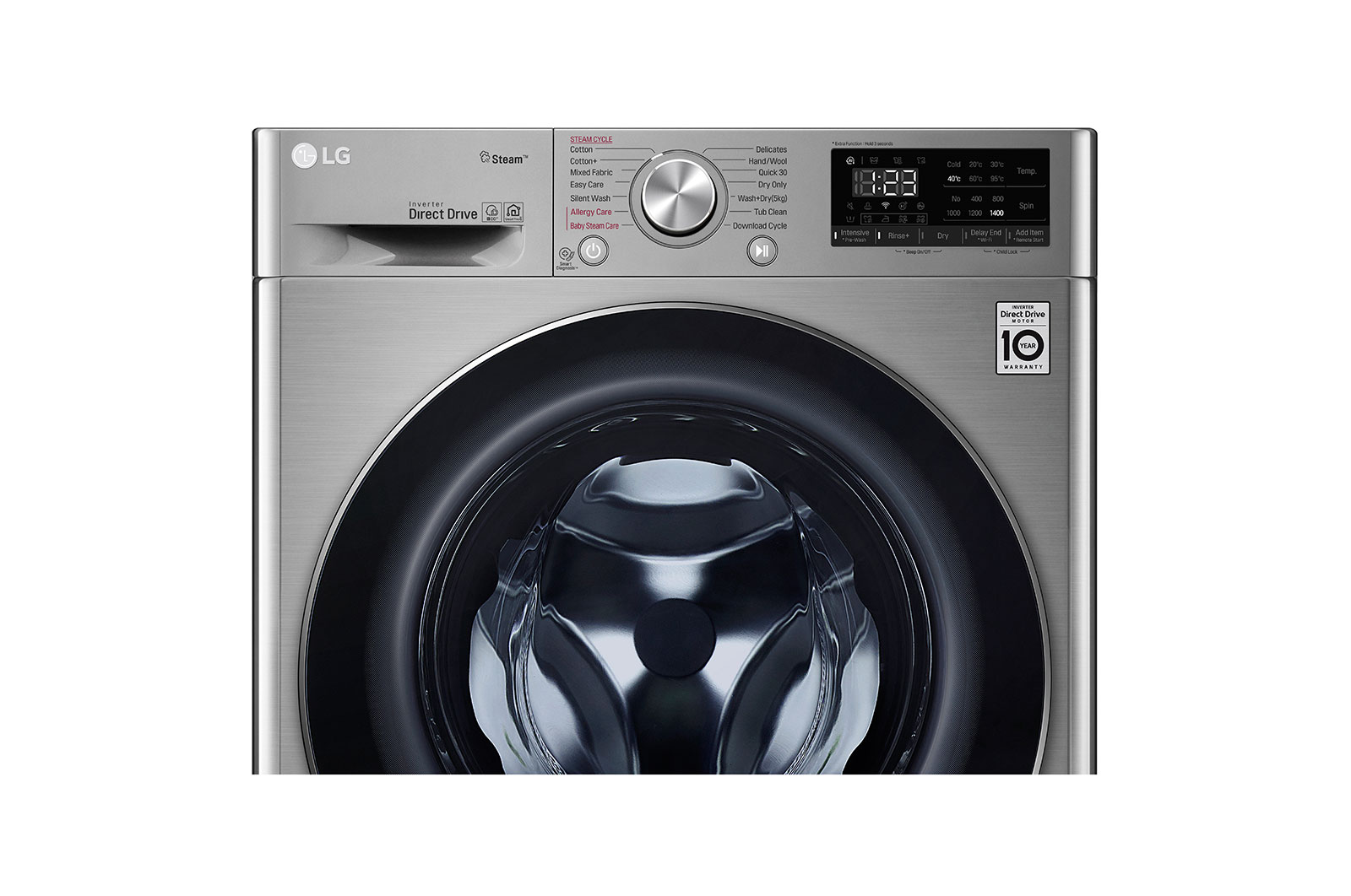 LG  سعة 9 كجم | مجفف سعة 6 كجم | تحميل أمامي | AI DD™‎, WSV0906XM