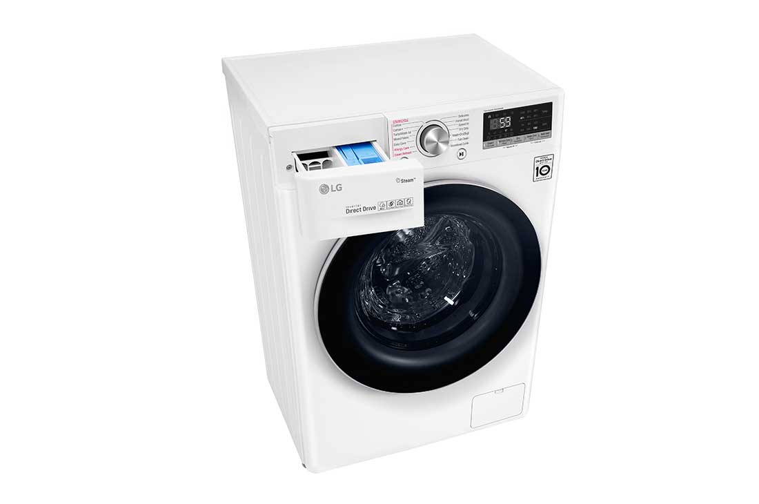 LG  سعة 10.5 كجم | مجفف سعة 7 كجم | تحميل أمامي | AI DD™‎, WSV1107WHT