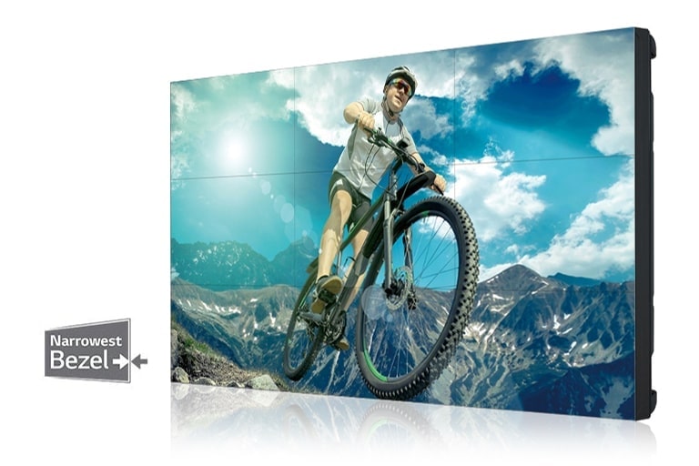 The world best class bezel video wall: 0.9mm even bezel