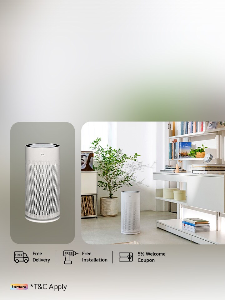 Fresh LG Air Purifier with cash back makes your room fresh