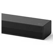 Front view of LG Soundbar S65TR's side corner