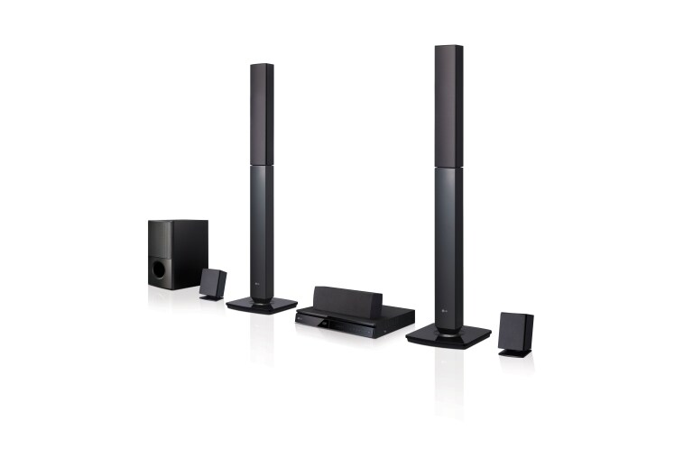 Front view of Powerful Sound 1,000W, 5.1CH Surround system. FM Radio, Bluetooth Music Streaming LHD647