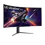 LG 45'' UltraGear™ OLED Curved Gaming Monitor WQHD with 240Hz Refresh Rate .03ms Response Time, 45GR95QE-B