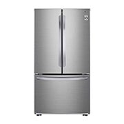 Front view of 22.6 Cu.Ft, Multi Door Refrigerator, Plantinum Silver Color , Door Cooling&#43;, Inverter Linear Compressor  LM293BBSLN
