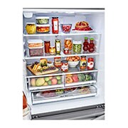 LG 22.6 Cu.Ft, Multi Door Refrigerator, Plantinum Silver Color , Door Cooling+, Inverter Linear Compressor , LM293BBSLN