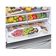 LG 22.6 Cu.Ft, Multi Door Refrigerator, Plantinum Silver Color , Door Cooling+, Inverter Linear Compressor , LM293BBSLN
