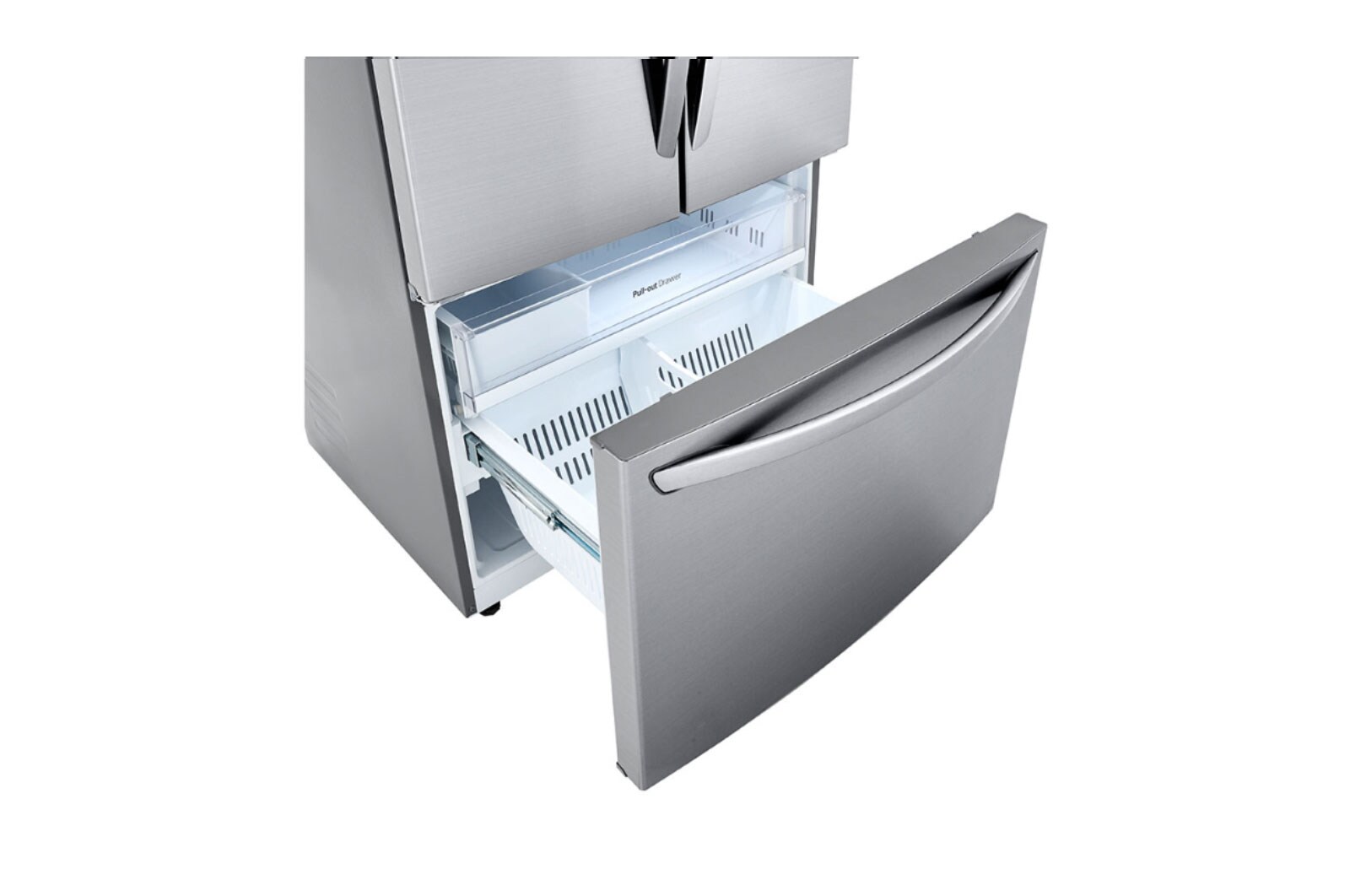 LG 22.6 Cu.Ft, Multi Door Refrigerator, Plantinum Silver Color , Door Cooling+, Inverter Linear Compressor , LM293BBSLN