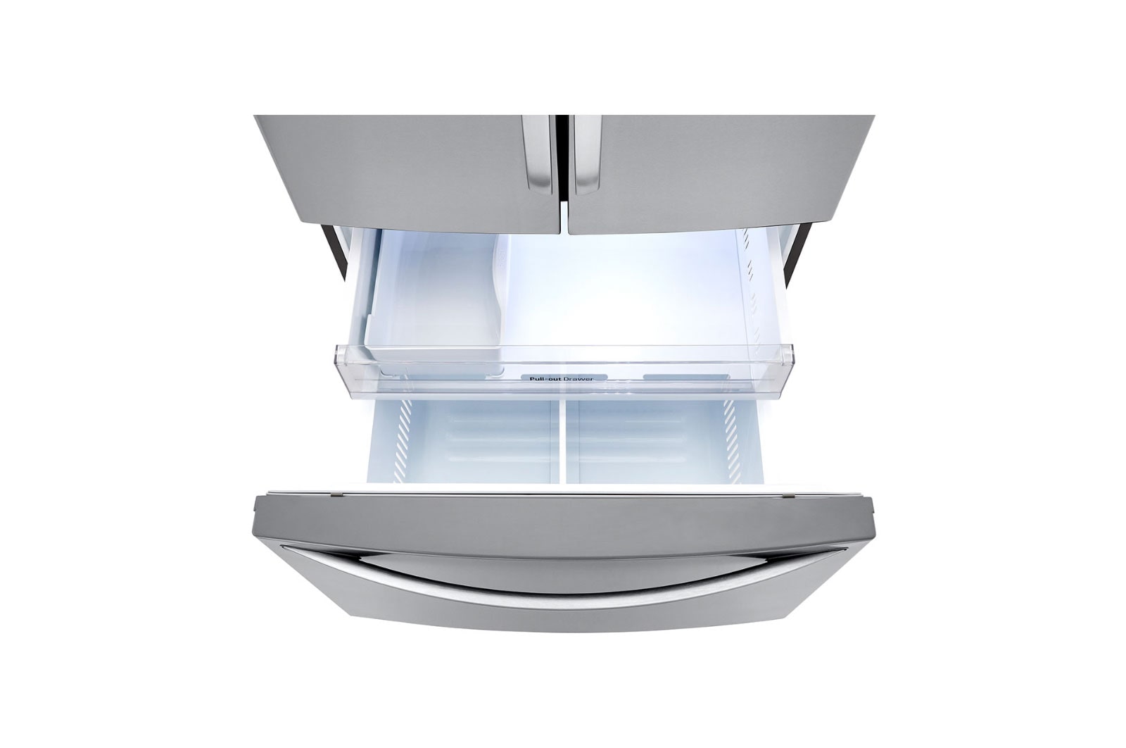 LG 22.6 Cu.Ft, Multi Door Refrigerator, Plantinum Silver Color , Door Cooling+, Inverter Linear Compressor , LM293BBSLN