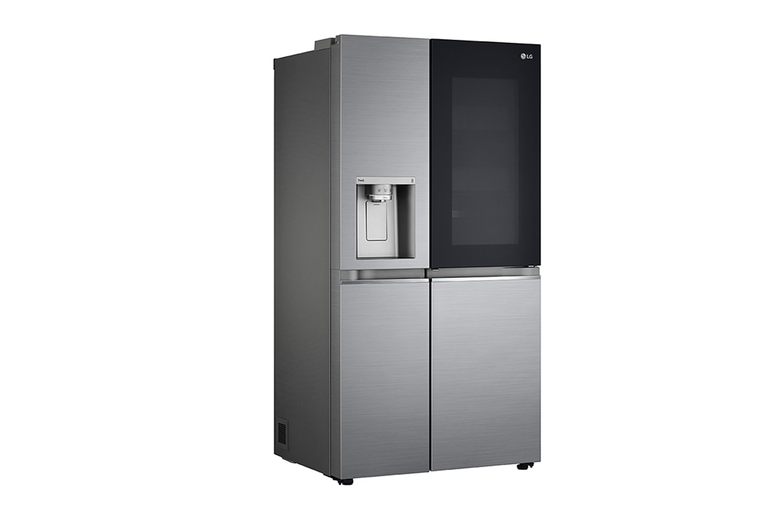 LG 21.7 Cu.Ft, Side By Side Refrigerator, Platinum Silver  Color, InstaView, Hygiene Fresh+, Inverter Linear Compressor, LS25HVLVLV