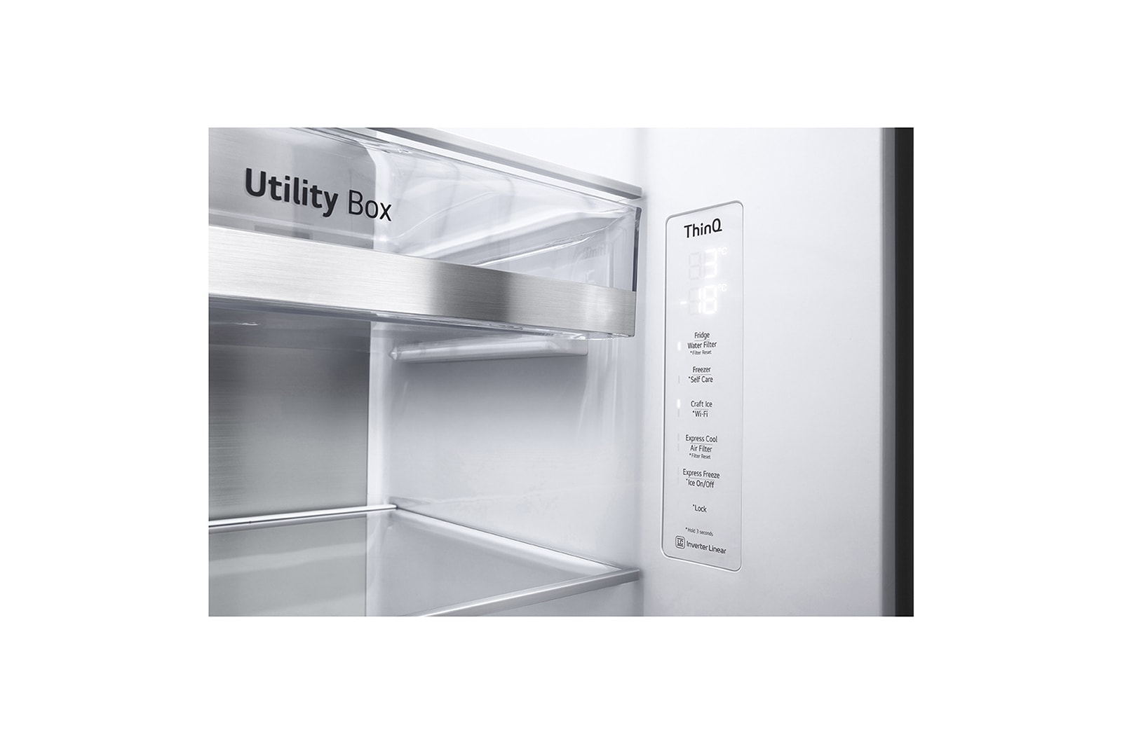 LG 21.7 Cu.Ft, Side By Side Refrigerator, Platinum Silver  Color, InstaView, Hygiene Fresh+, Inverter Linear Compressor, LS25HVLVLV