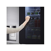 LG 21.7 Cu.Ft, Side By Side Refrigerator, Platinum Silver  Color, InstaView, Hygiene Fresh+, Inverter Linear Compressor, LS25HVLVLV