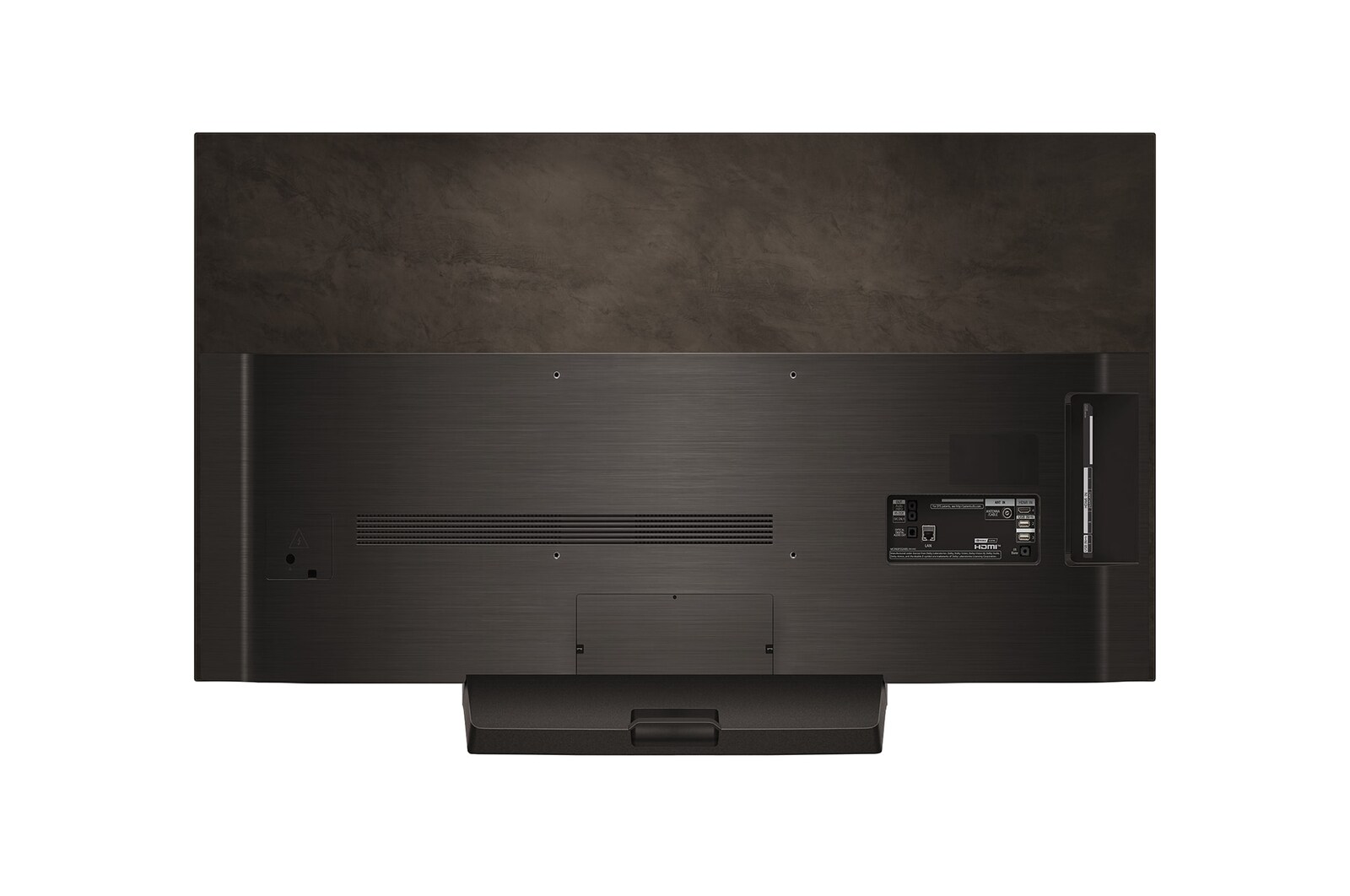 Rear view of LG OLED evo TV