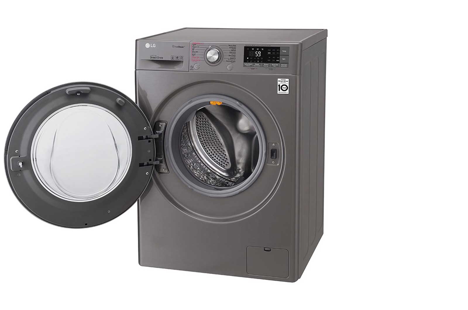 LG 10.5kg Front load washing machine, Silver Color, TurboWash™, SmartThinQ (wi-fi) , WFS1114XMN