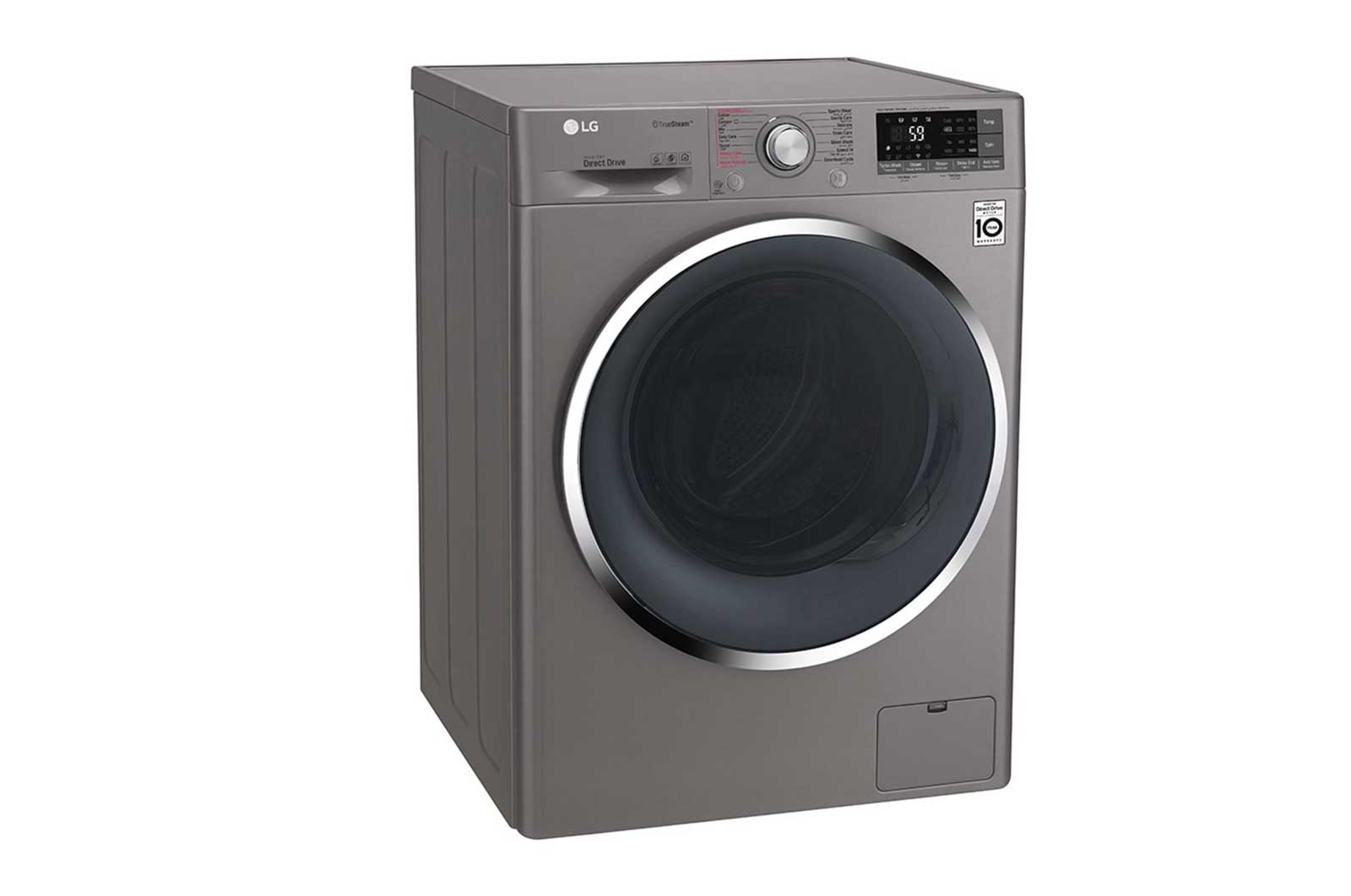 LG 10.5kg Front load washing machine, Silver Color, TurboWash™, SmartThinQ (wi-fi) , WFS1114XMN