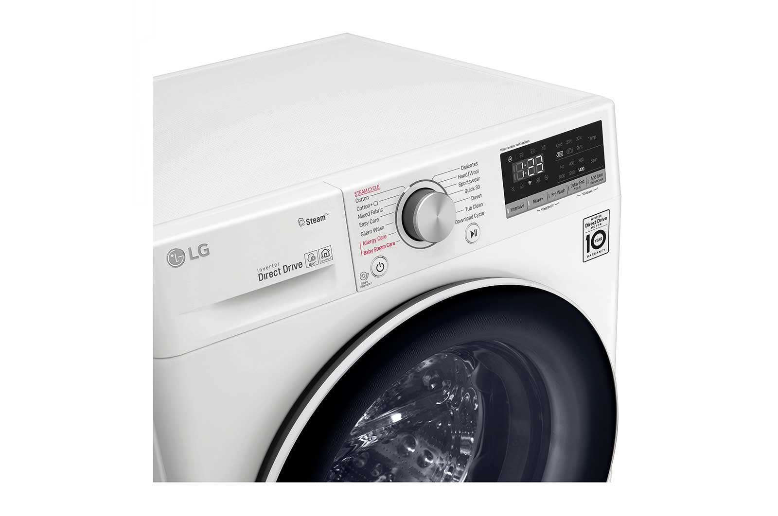 LG 9 kg Front Load washing Machine with AI DD™ ,White color , WFV0914WH