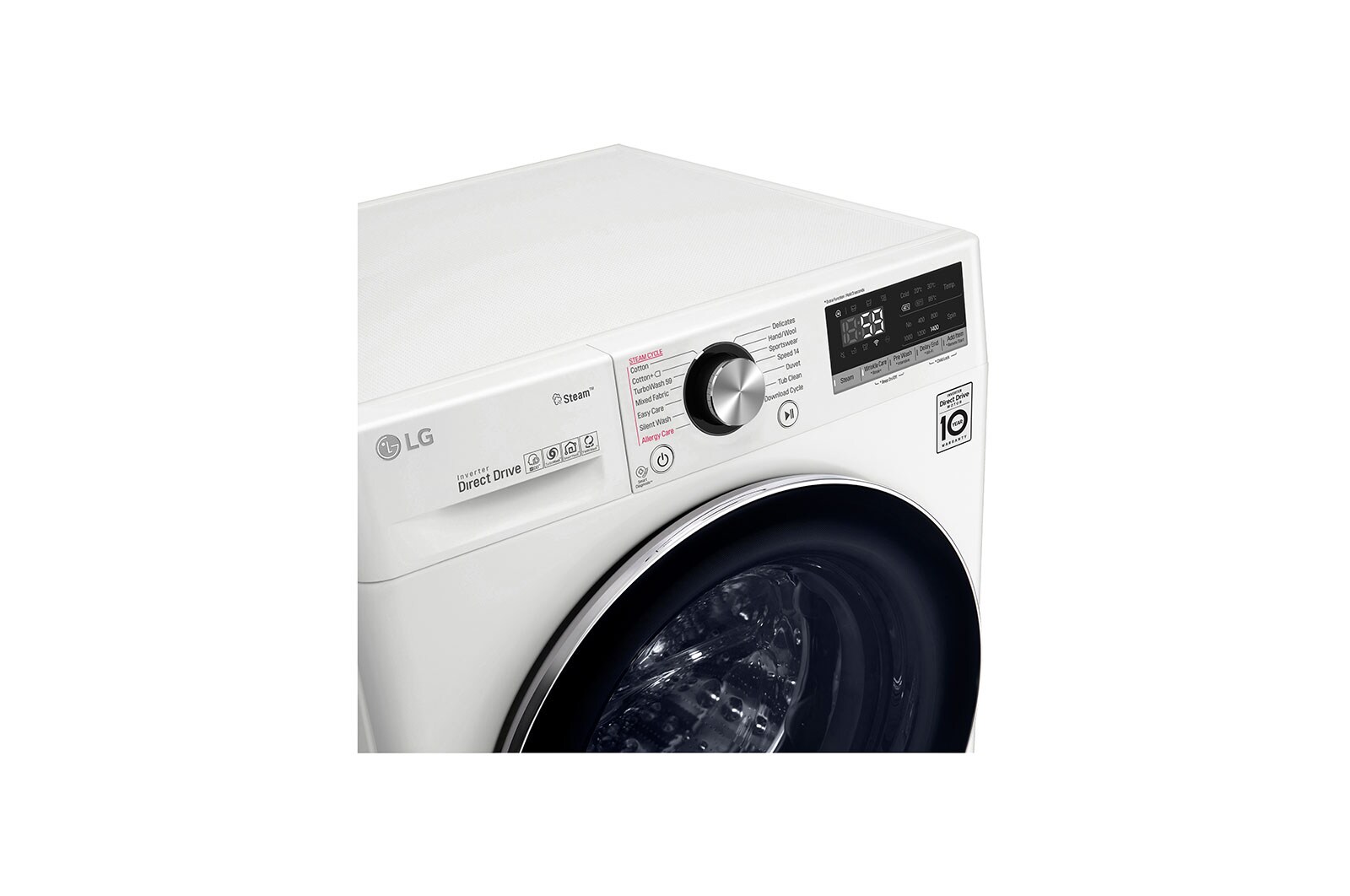 LG 10.5 kg Front Load washing Machine with AI DD™ ,White color , WFV1114WHT