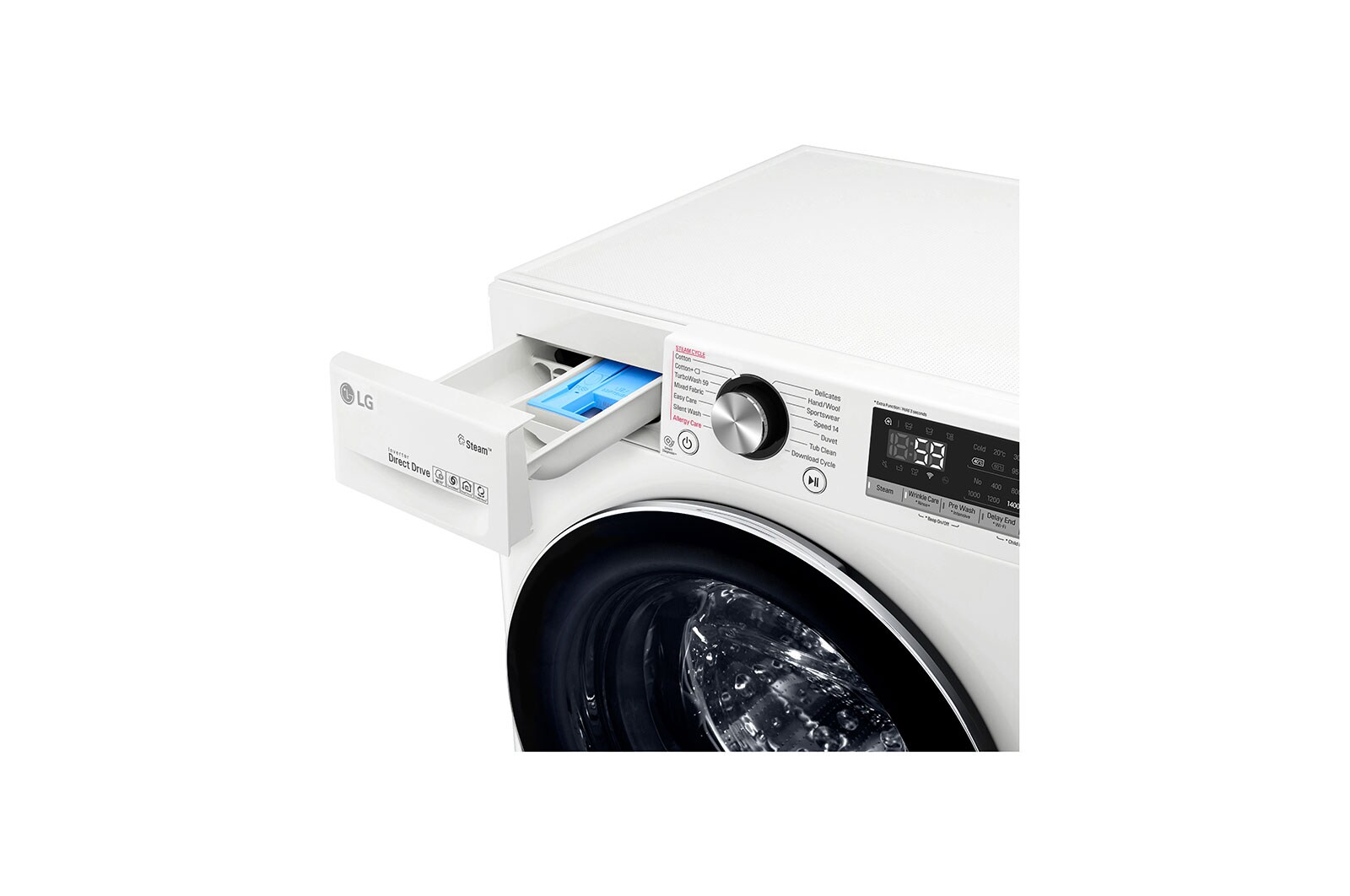 LG 10.5 kg Front Load washing Machine with AI DD™ ,White color , WFV1114WHT