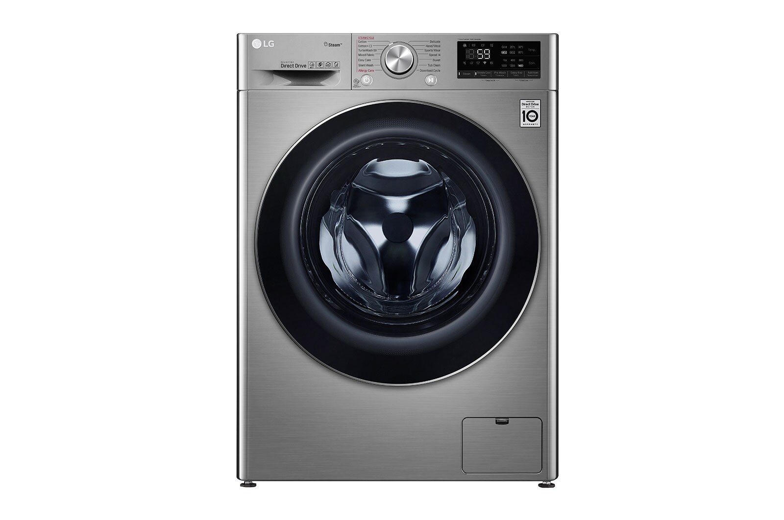 Front view of 10.5 kg Front Load washing Machine with AI DD™ ,VCM color  WFV1114XMT