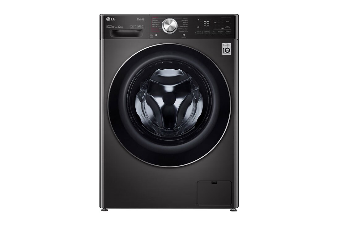 LG 12 kg Front load | Bigger capacity in same size | Tempered Glass Door , WFV1214BST1