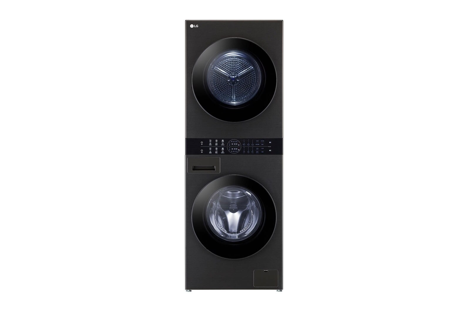 LG 13/10kg LG WashTower™ with Centre Control™, Black Steel color, WK1310BST