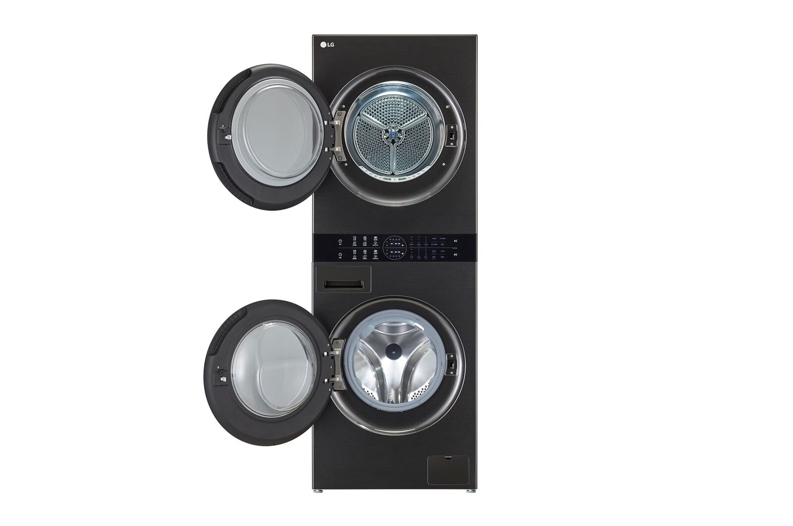 LG 13/10kg LG WashTower™ with Centre Control™, Black Steel color, WK1310BST