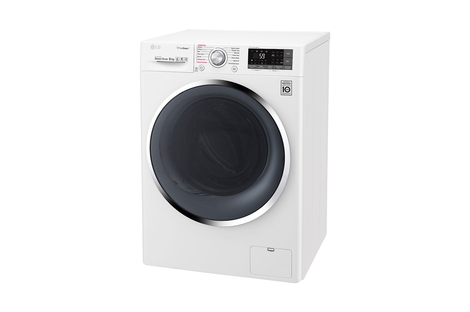 LG 8kg  Washer with 5kg Dryer Front load washing machine , Steam , Smart ThinQ (Wi –Fi), WSC0805WH