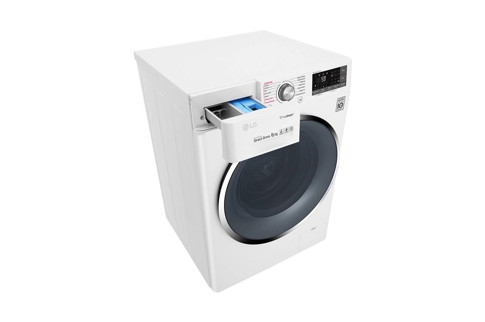 LG 8kg  Washer with 5kg Dryer Front load washing machine , Steam , Smart ThinQ (Wi –Fi), WSC0805WH