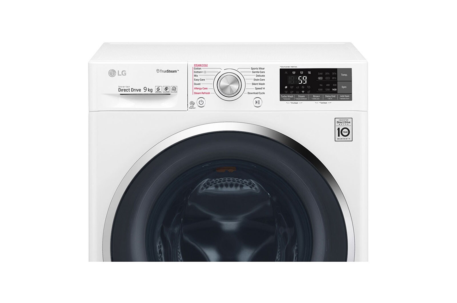 LG 9kg washer with 5kg Dryer Front load washing machine, White Color, Turbo Dry , WSC0905WHN