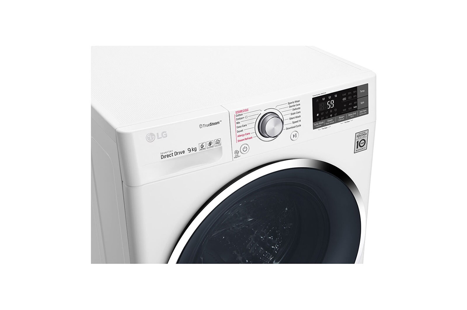 LG 9kg washer with 5kg Dryer Front load washing machine, White Color, Turbo Dry , WSC0905WHN