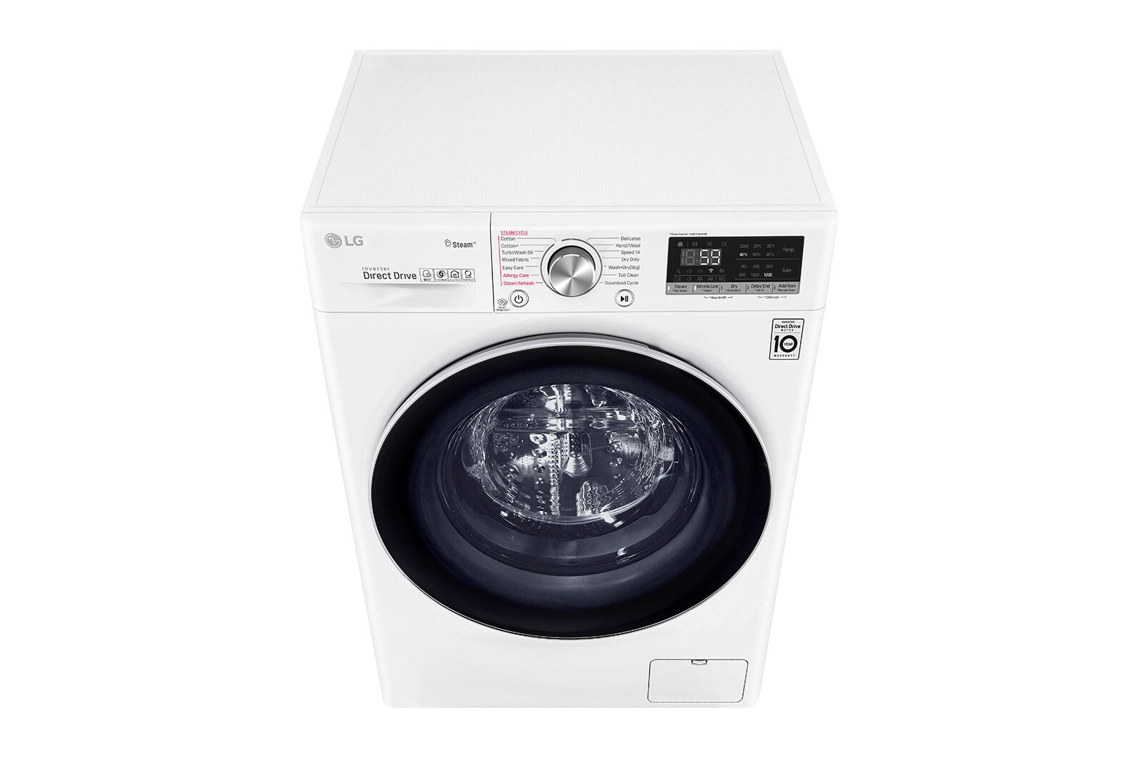 LG 8 kg Washer with 5kg Dryer Front Load washing Machine with AI DD™ (Intelligent Care with 18% More Fabric Protection) , Washer and Dryer in One, Steam,Bigger Capacity in Same Size,SmartThinQ™ (Wi-Fi), Tempered Glass Door, Stainless Lifter., WSV0805WH
