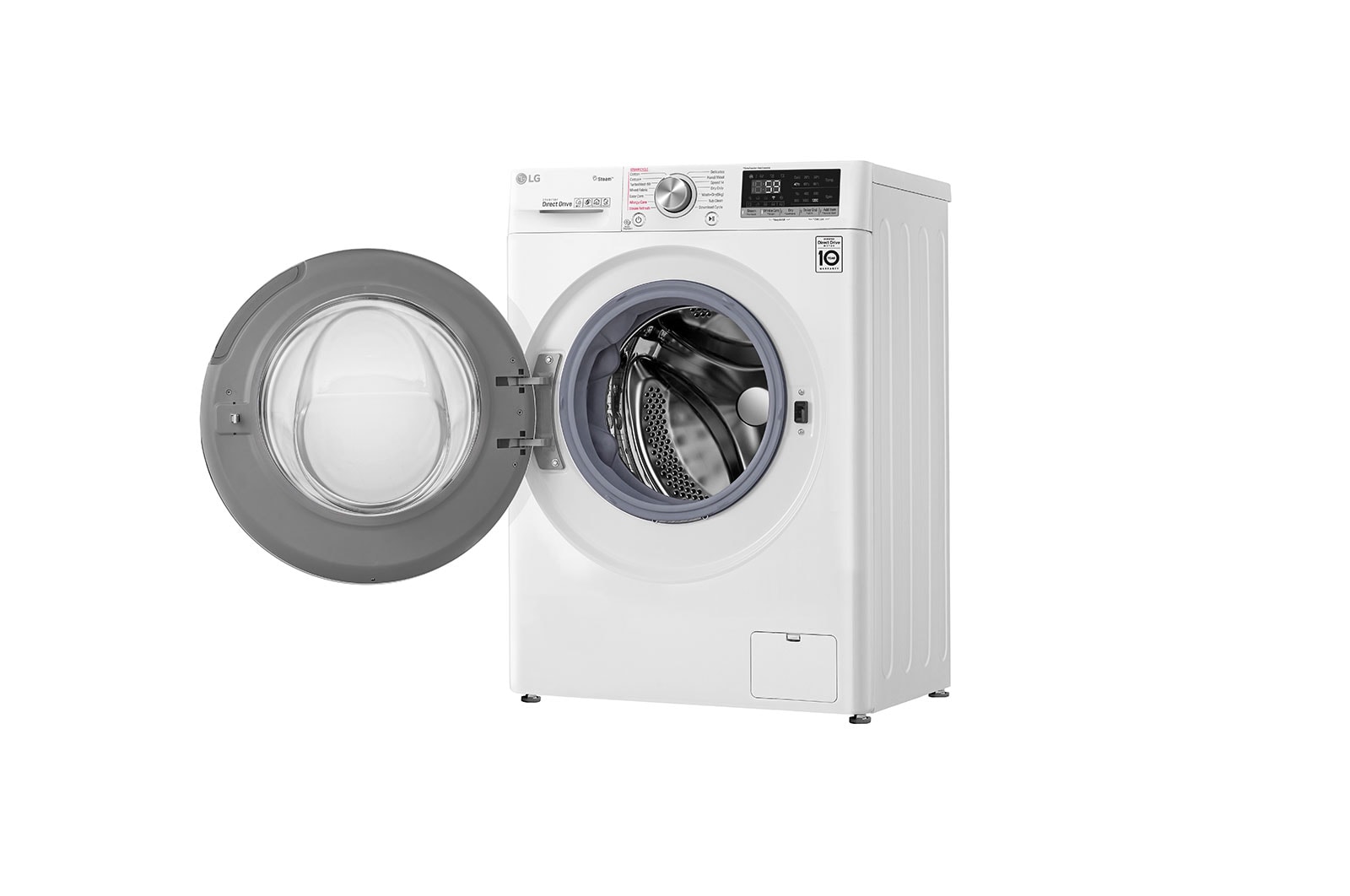 LG 8 kg Washer with 5kg Dryer Front Load washing Machine with AI DD™ (Intelligent Care with 18% More Fabric Protection) , Washer and Dryer in One, Steam,Bigger Capacity in Same Size,SmartThinQ™ (Wi-Fi), Tempered Glass Door, Stainless Lifter., WSV0805WH