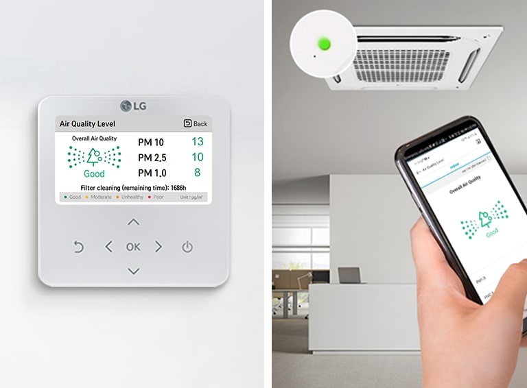 Image of a product being controlled on the central controller, individual controller, and mobile.