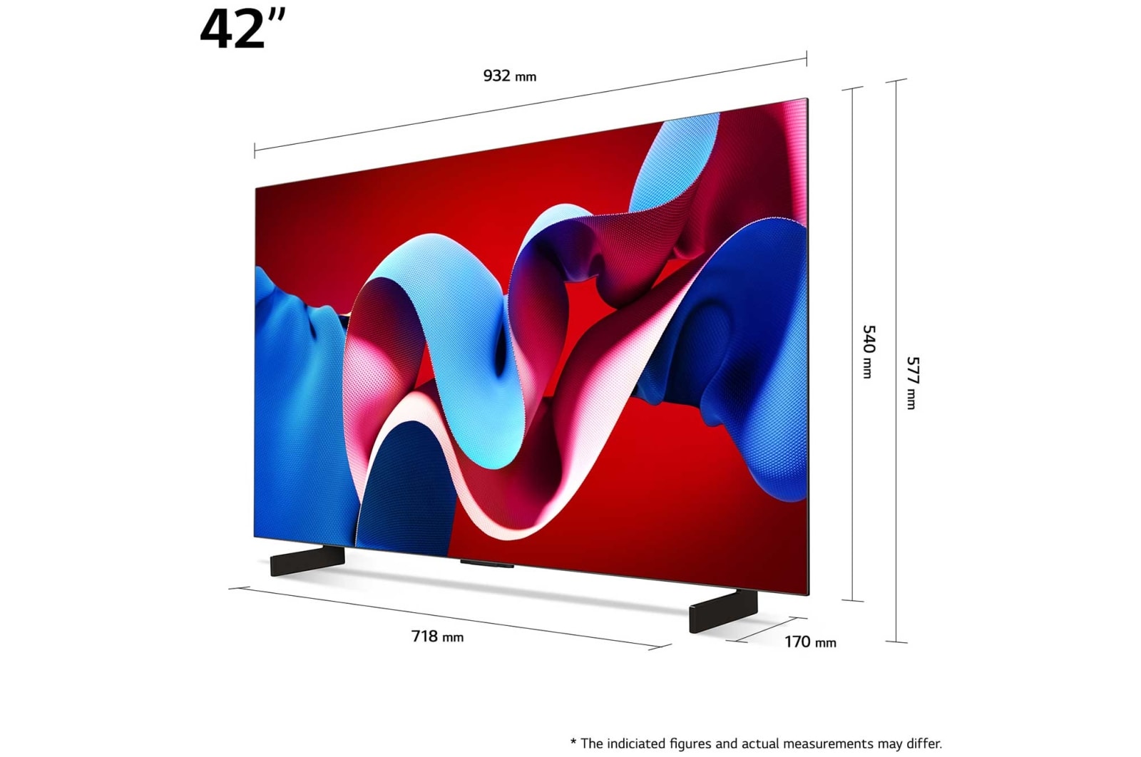 LG 42'' LG OLED evo AI C4 4K Smart TV 2024, OLED42C44LA