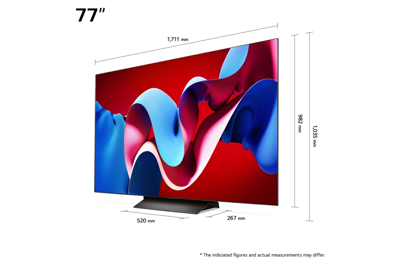 LG 77" LG OLED evo AI C4 4K Smart TV 2024, OLED77C44LA