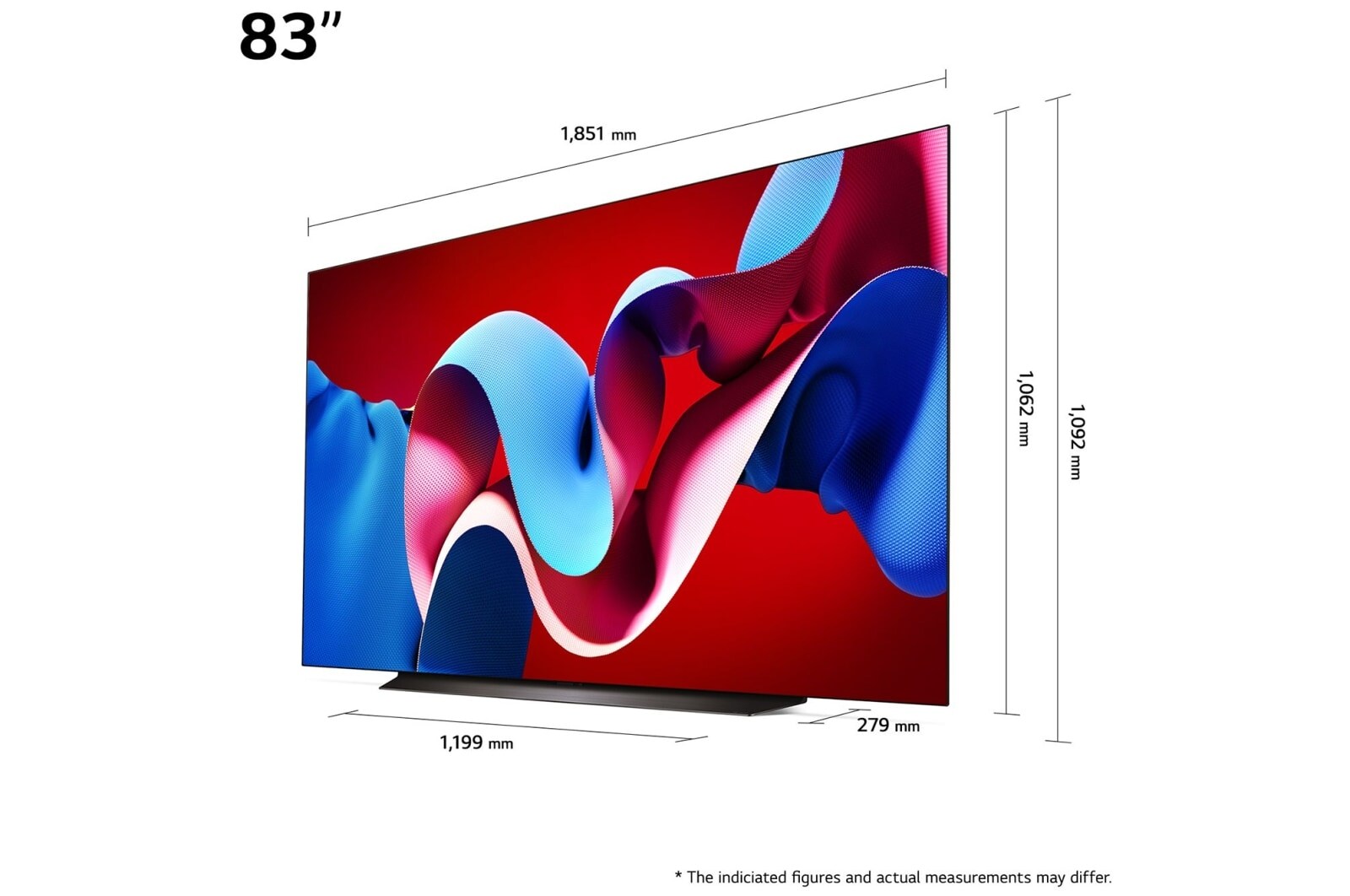 LG 83'' LG OLED evo AI C4 4K Smart TV 2024, OLED83C44LA