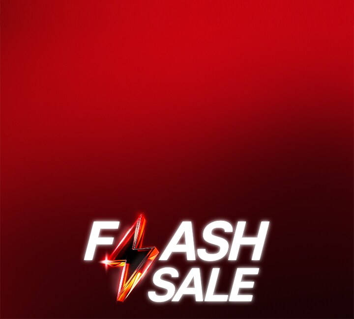 Flash Sale banner with a countdown timer and the message "Valid for Wednesday 24h only!" on a red background.