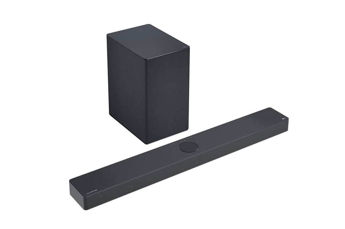 Sound bar with speaker perspective view