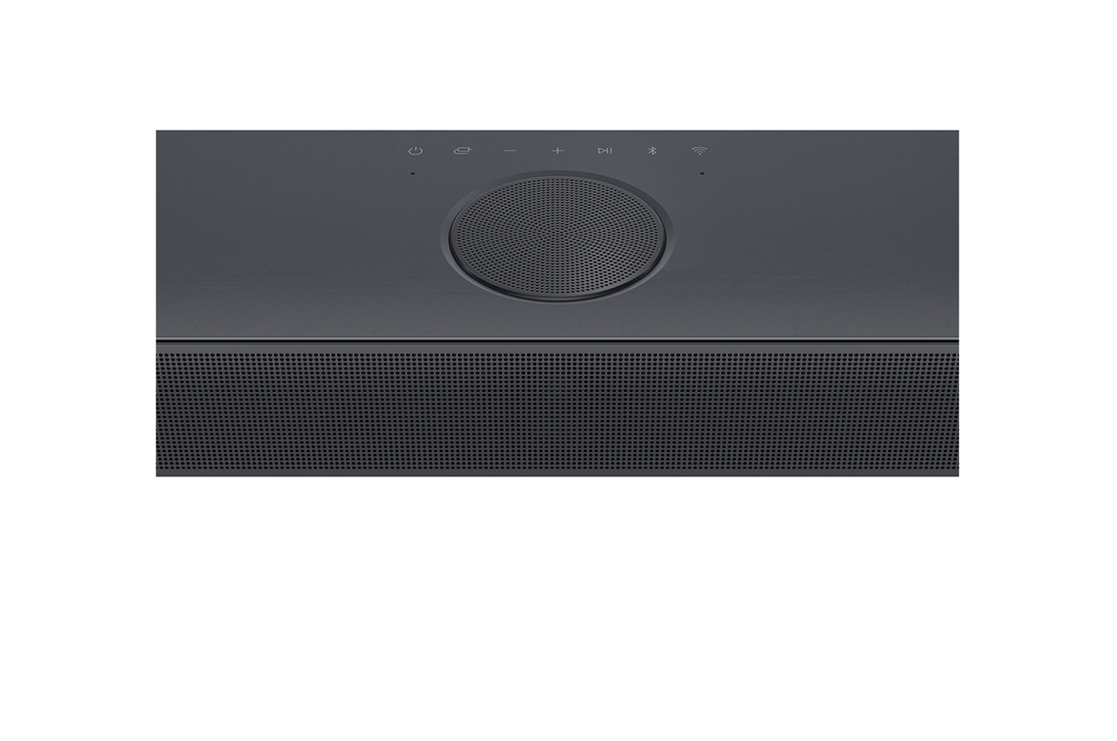 Sound bar speaker close up view