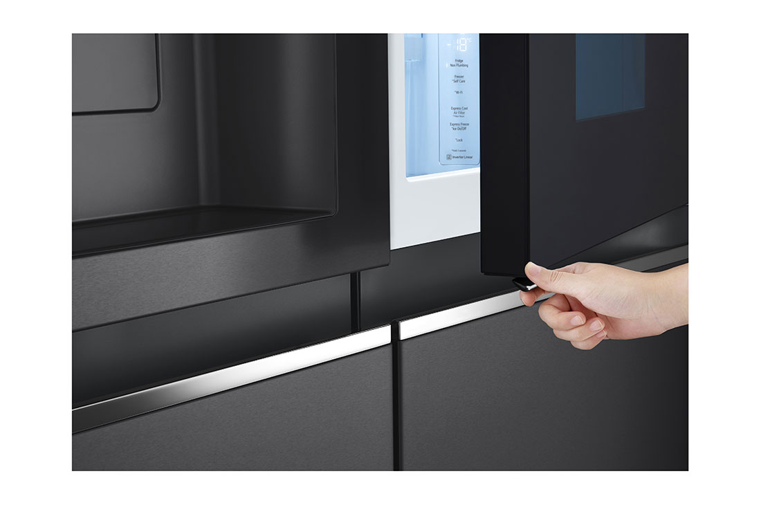 LG  617L Side by Side Fridge with InstaView® Door-in-Door™ in Matt Black, GS-X6172MC