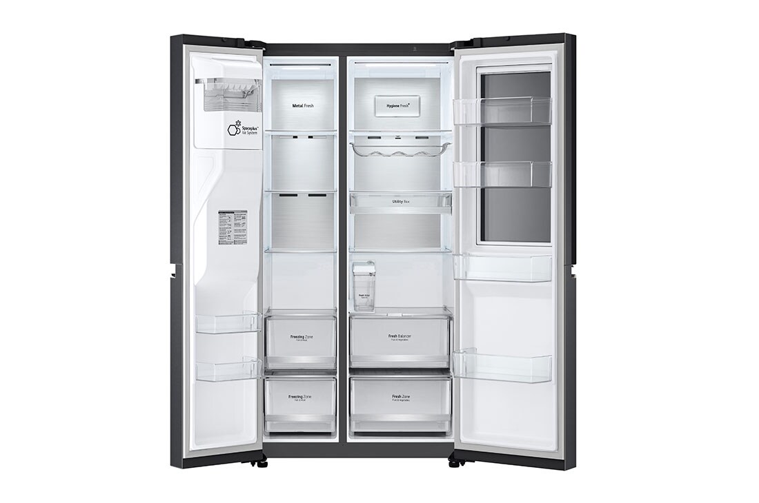 LG  617L Side by Side Fridge with InstaView® Door-in-Door™ in Matt Black, GS-X6172MC