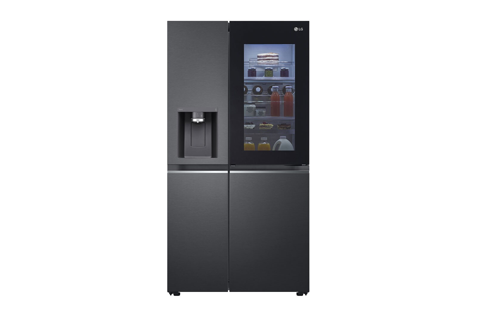 LG  617L Side by Side Fridge with InstaView® Door-in-Door™ in Matt Black, GS-X6172MC