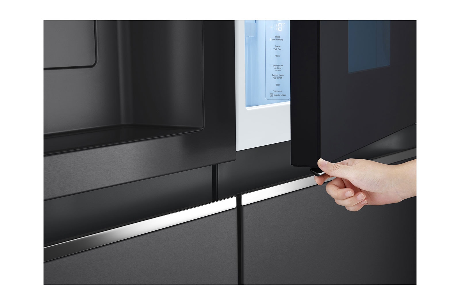 LG  617L Side by Side Fridge with InstaView® Door-in-Door™ in Matt Black, GS-X6172MC