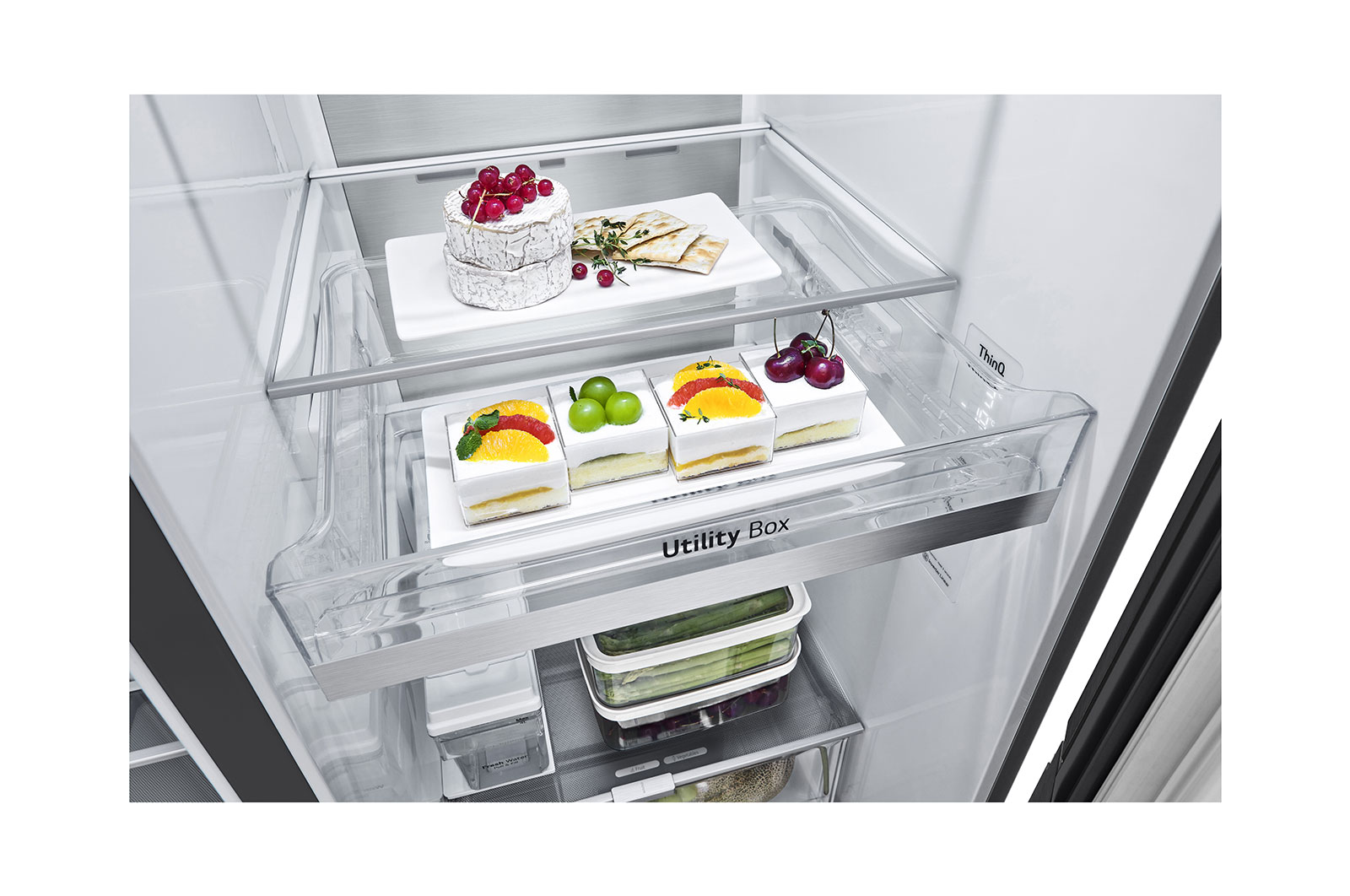LG  617L Side by Side Fridge with InstaView® Door-in-Door™ in Matt Black, GS-X6172MC
