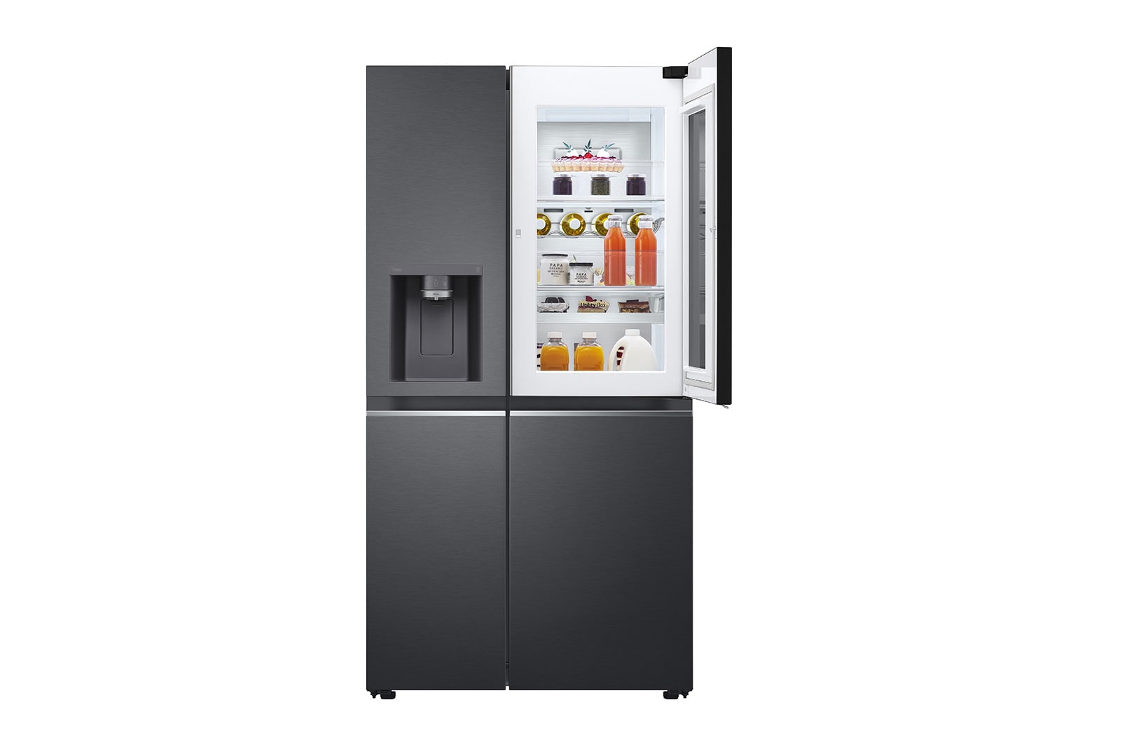 LG  617L Side by Side Fridge with InstaView® Door-in-Door™ in Matt Black, GS-X6172MC