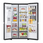 LG  617L Side by Side Fridge with InstaView® Door-in-Door™ in Matt Black, GS-X6172MC