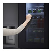 LG  617L Side by Side Fridge with InstaView® Door-in-Door™ in Matt Black, GS-X6172MC