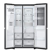 LG  617L Side by Side Fridge with InstaView® Door-in-Door™ in Matt Black, GS-X6172MC