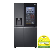 LG  617L Side by Side Fridge with InstaView® Door-in-Door™ in Matt Black, GS-X6172MC