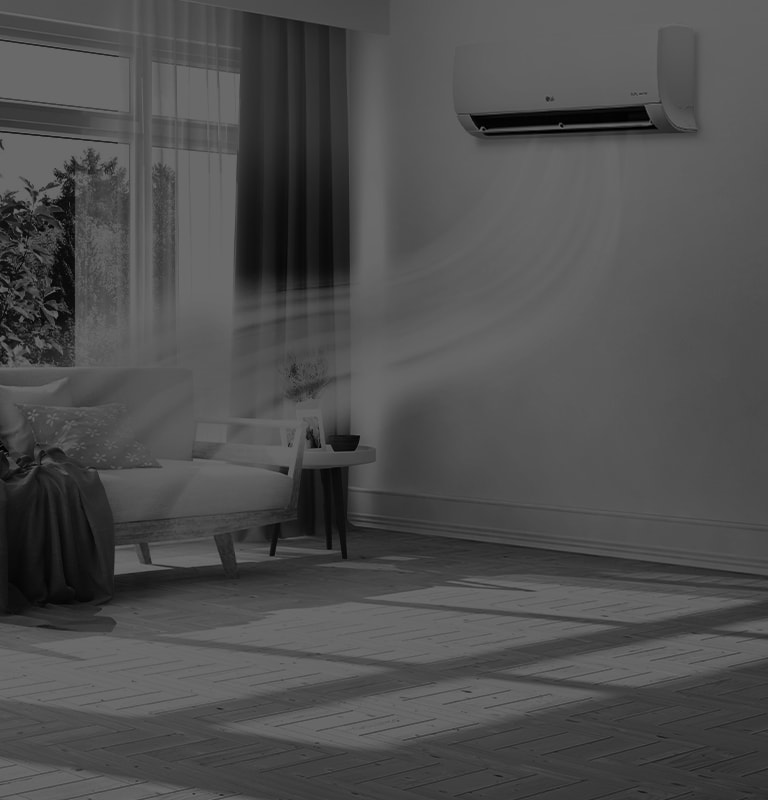 Air conditioner is operating in living room