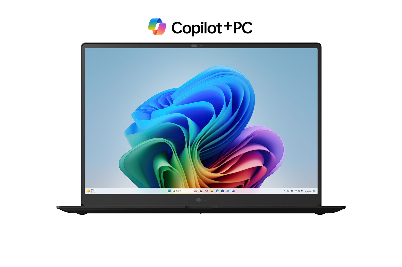 Front view with Copilot+ Bloom Wallpaper